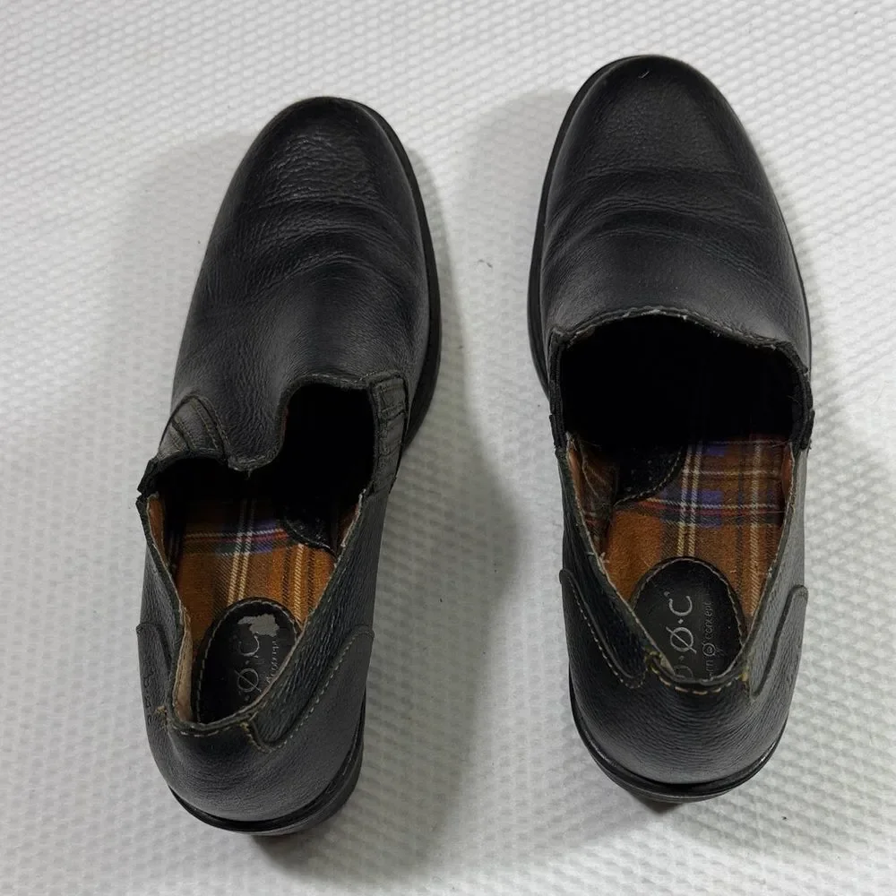 boc Women’s Black Leather Slip-Ons Size 8.5